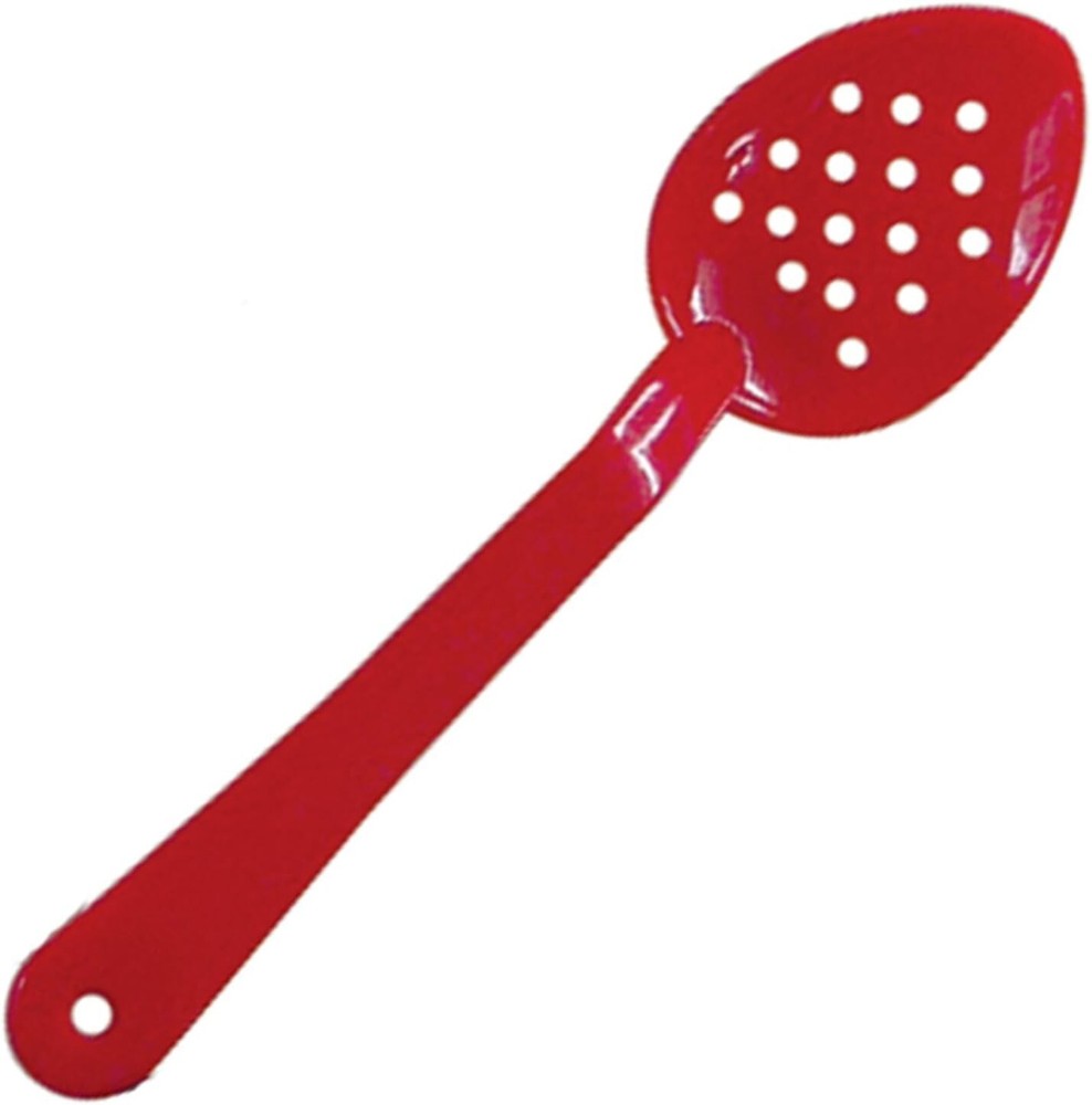 Excellanté 11-Inch Serving Spoon, Perforated, Polycarbonate, Red