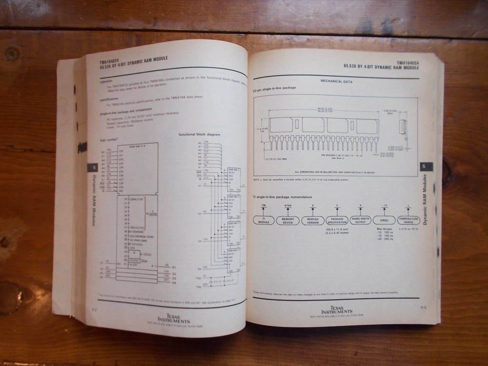 MOS Memory Data Book 1984 Commercial & Military Specifications Texas Instruments