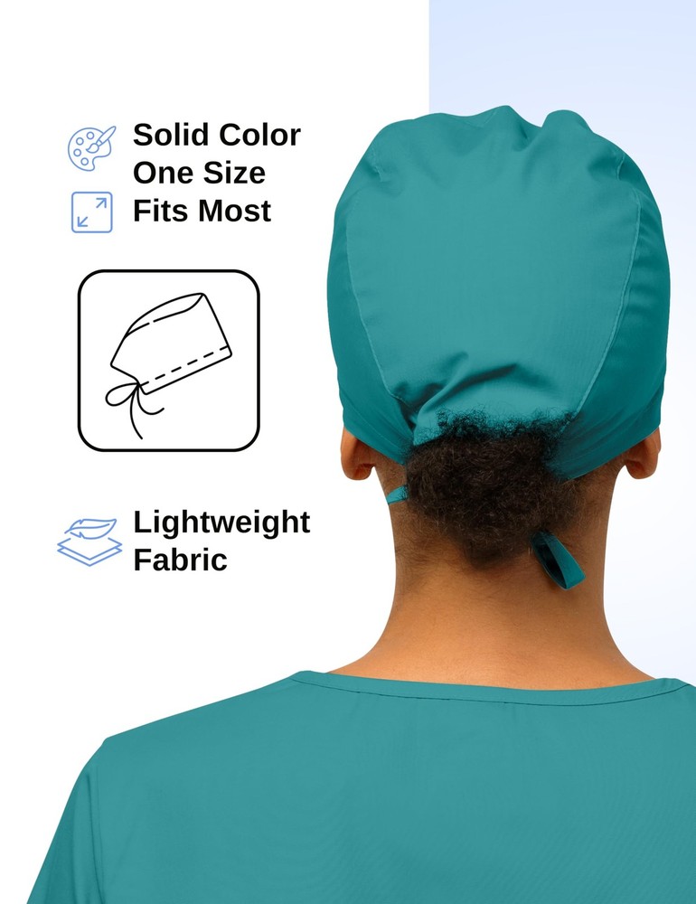Opal Women’s Working Scrub Cap with Adjustable Elastic Tie-Back – Lightweight...