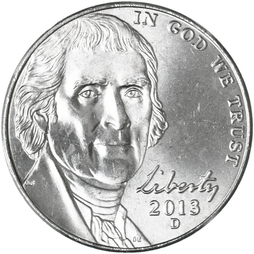 2013 D Jefferson Nickel BU Coin