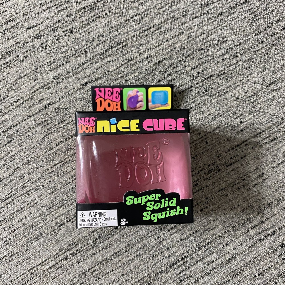NEW Nee Doh Nice Cube Super Solid Squish Toy PINK NEW