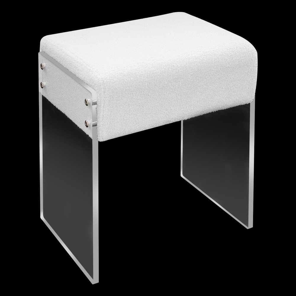 Makeup Stool Modern Minimalist Multi-functional Vanity Acrylic Chair w/ Cushion