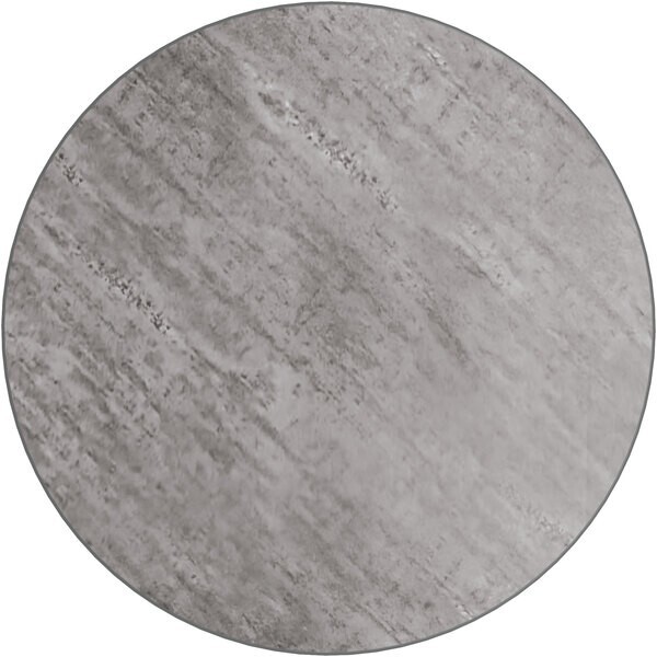 24'' Round Restaurant Table Top with Gray Slate Laminate Top Finish