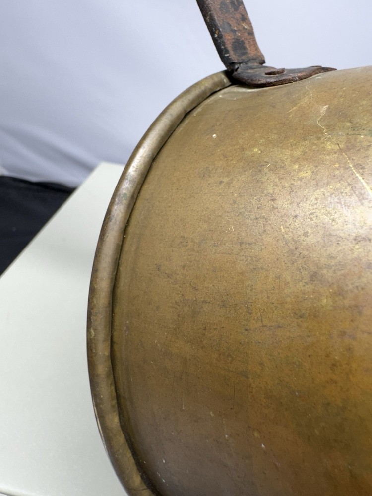 Antique Long Handled Copper Fireplace Pan