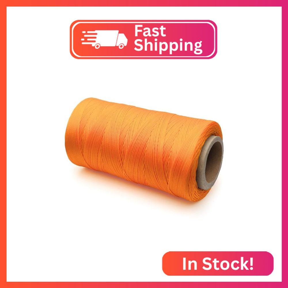 Flat Waxed Thread for Leather Sewing, String Polyester Cord for Leather Craft St