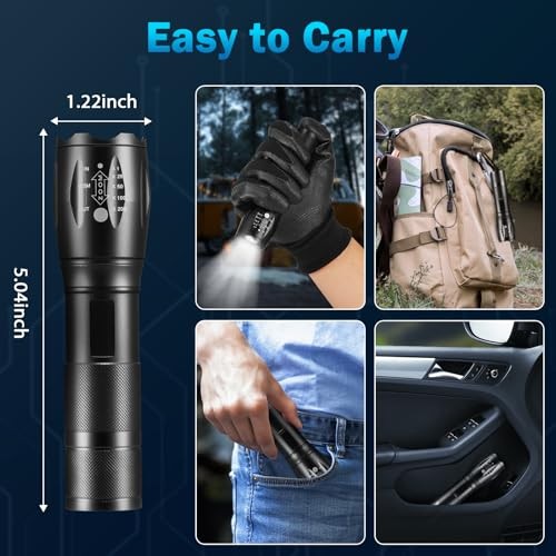 LED Flashlights High Lumens, 5Mode Tactical Flashlight for Home, Small 6Pack