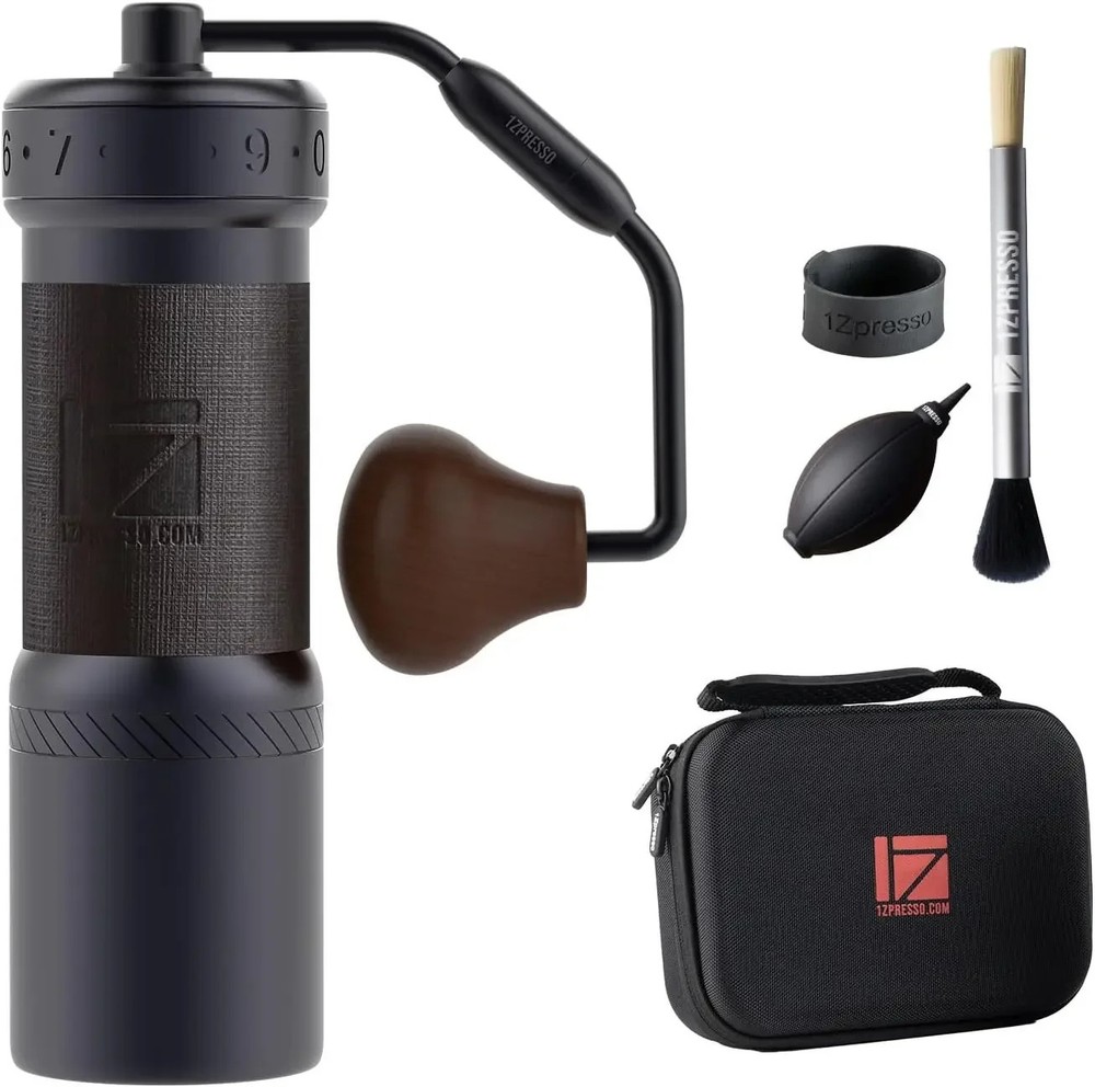 Manual Coffee Grinder Iron Gray with Carrying Case, Assembly Consistency Grind