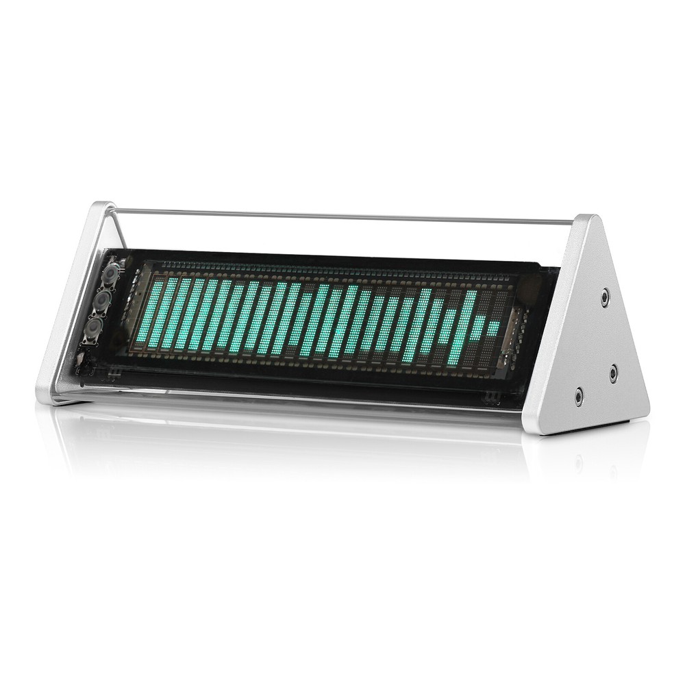 VFD Audio Spectrum Analyzer AUX Selector Box Bluetooth 5.0 Receiver Desk Clock