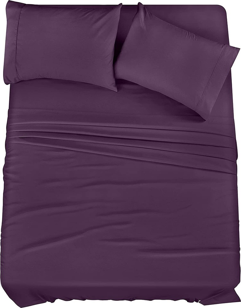 Soft Brushed Microfiber 4 Piece Bed Sheet Set with Pillow Cases Utopia Bedding