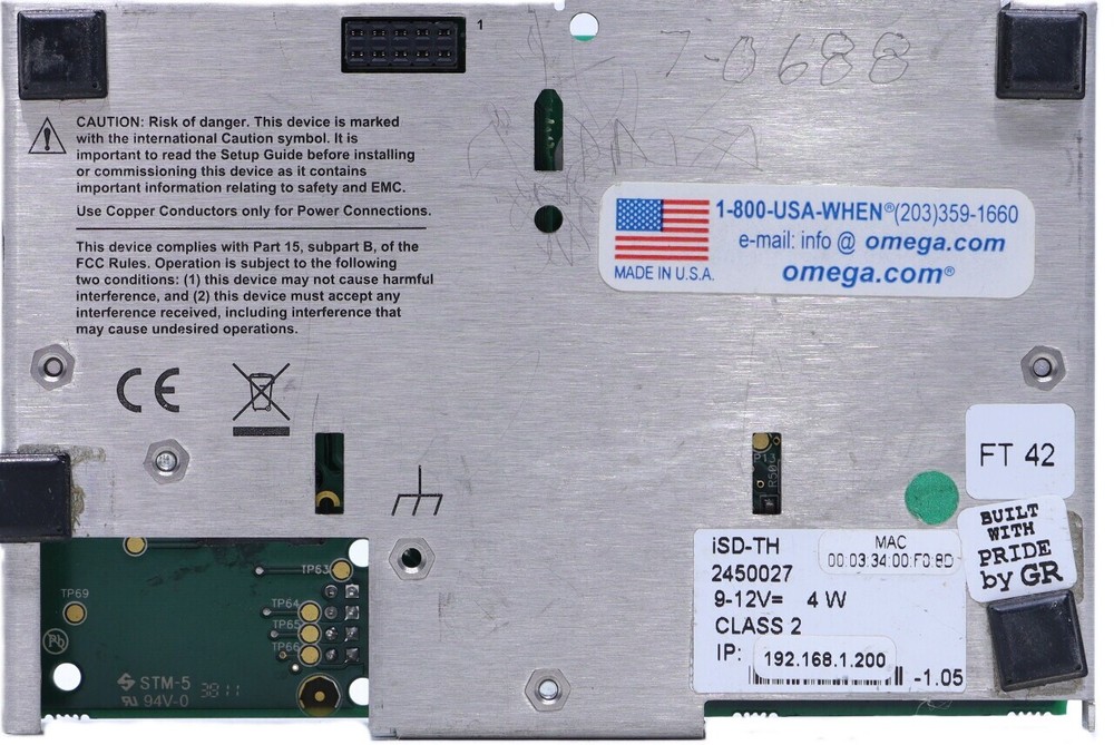 OMEGA ISD-TH DATA LOGGER