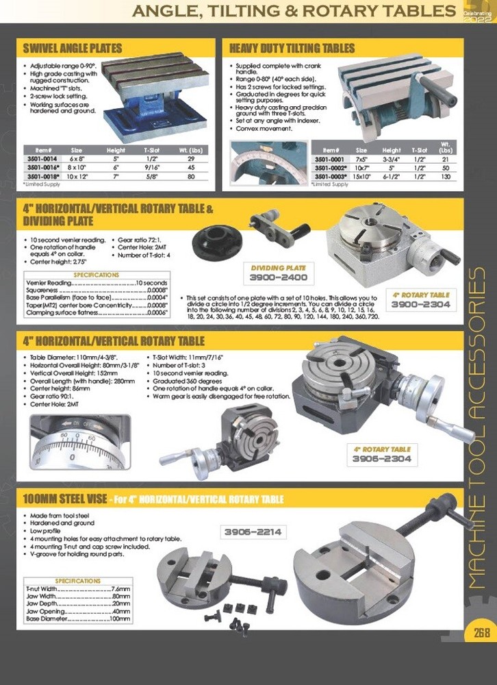 4" TILTING ROTARY TABLE (3906-2338)