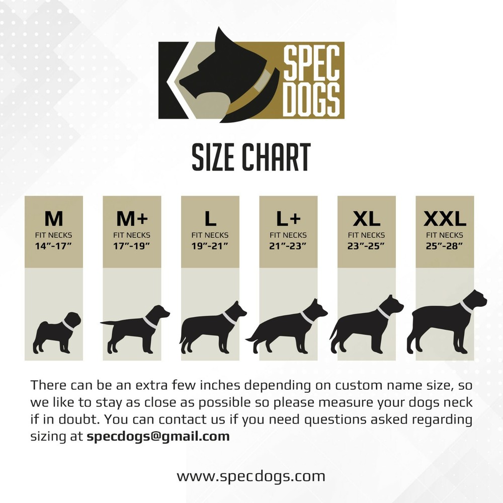 Tactical Dog Collar with 2" Gray Personalized Patch Included