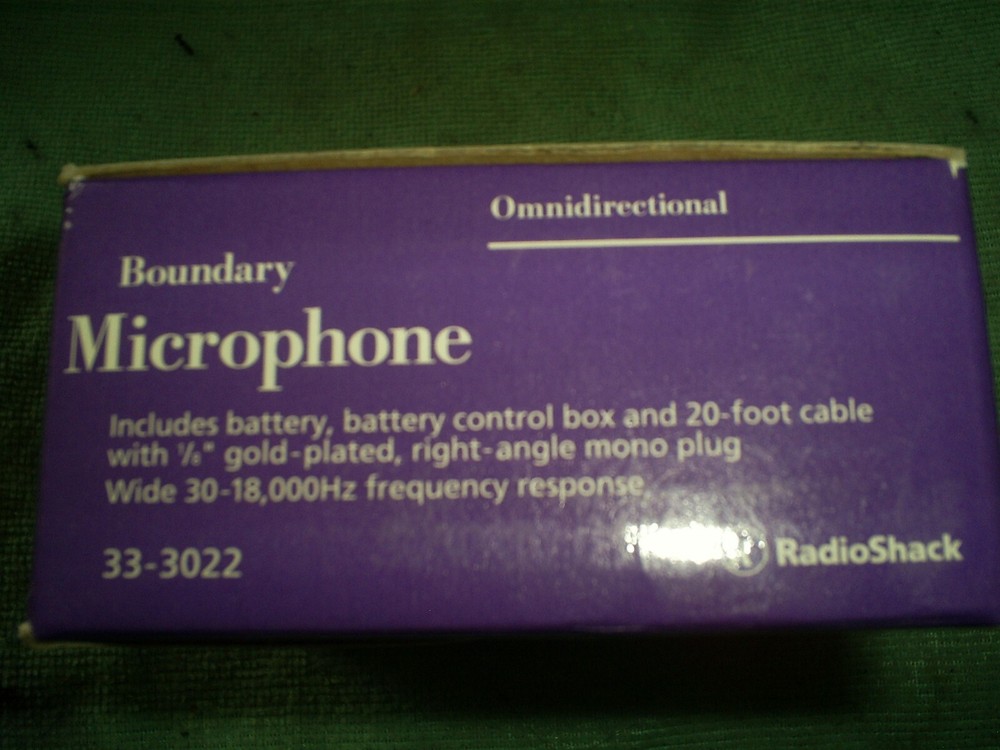 BOUNDARY MICROPHONE OMNI DIRECTIONAL WITH 20 FOOT CABLE