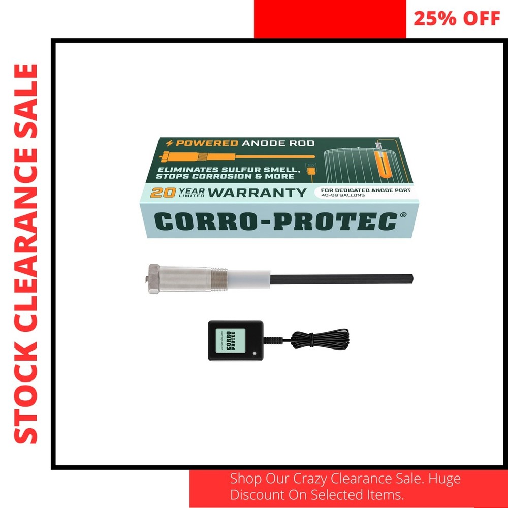 Powered Anode Rod Water Heater Eliminates Odor Corrosion