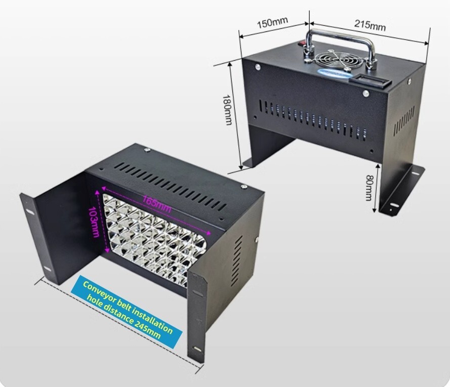 Conveyor belt dedicated UV curing lamp light belt timing function PLC control