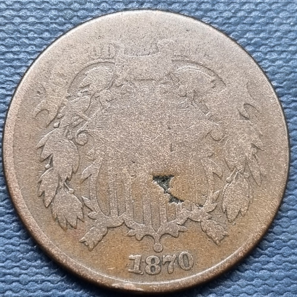 1870 Two Cent Piece 2c Circulated #95979