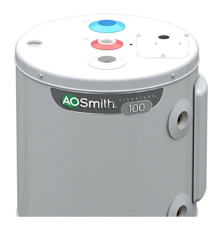A.O. Smith Signature 100 12-Gallon Compact 1500W Storage Tank Water Heater, Gray