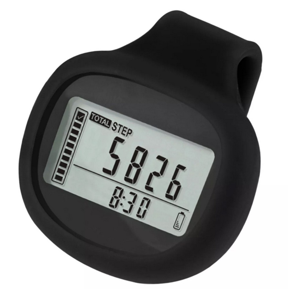 3D Pedometer for Walking Simple LCD Display Walking Step Counter Clip on Step