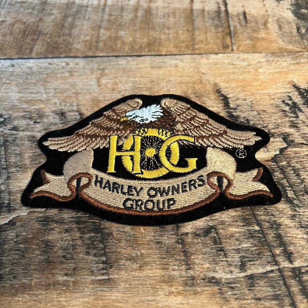 HOG Harley Owners Group Patch Eagle Banner Embroidered Biker Vest