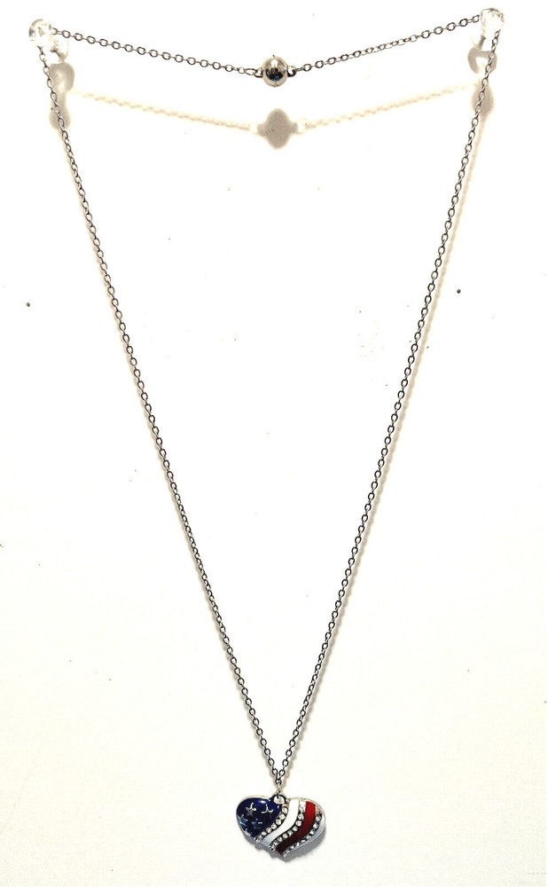 American Flag Necklace ~Veteran Made~