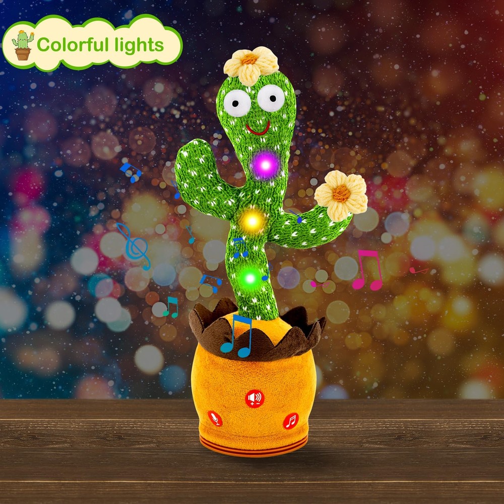 Dancing Talking Cactus Toy, Singing, Repeating Cactus, Funny Dancing Talking ...