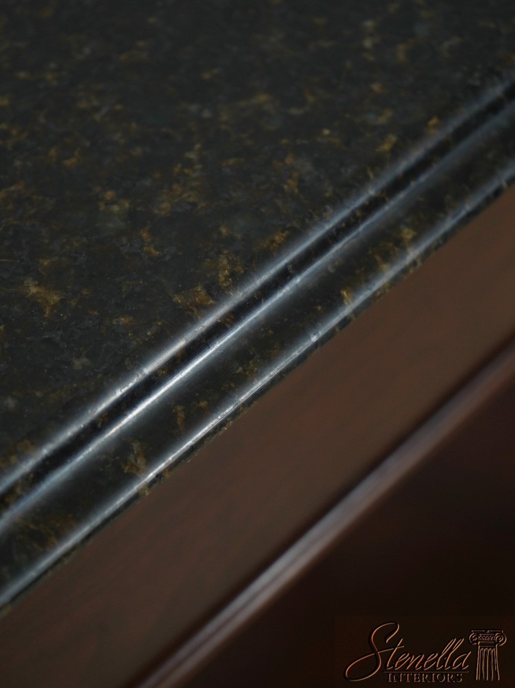 71992: HARDEN Marble Top Cherry 1 Drawer Console Serving Table