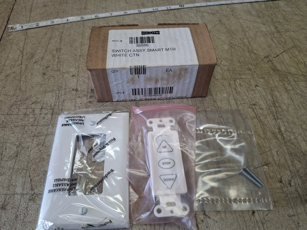 Da-Lite 38886 Built-In Smart Motor Hardware Kit Switch White