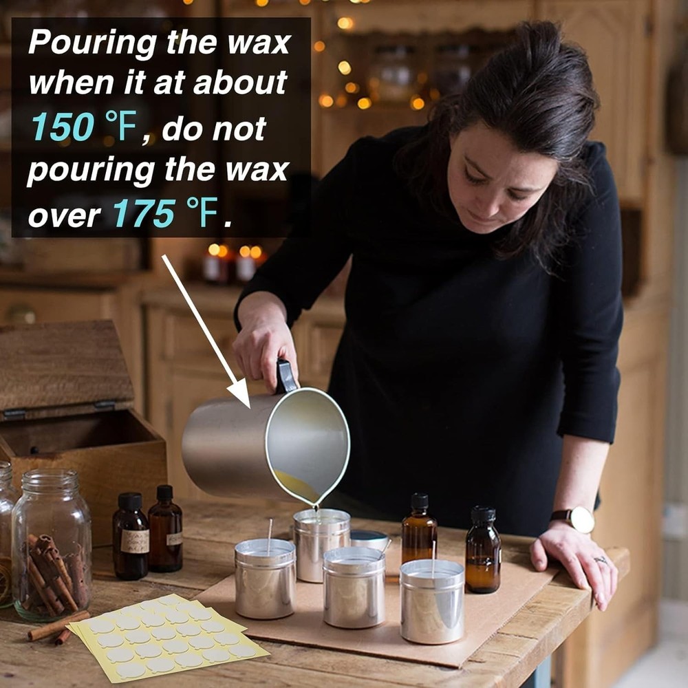 Candle Making Made Easy: 120PCS Adhesive Wick Stickers with Easy-Remove Tabs