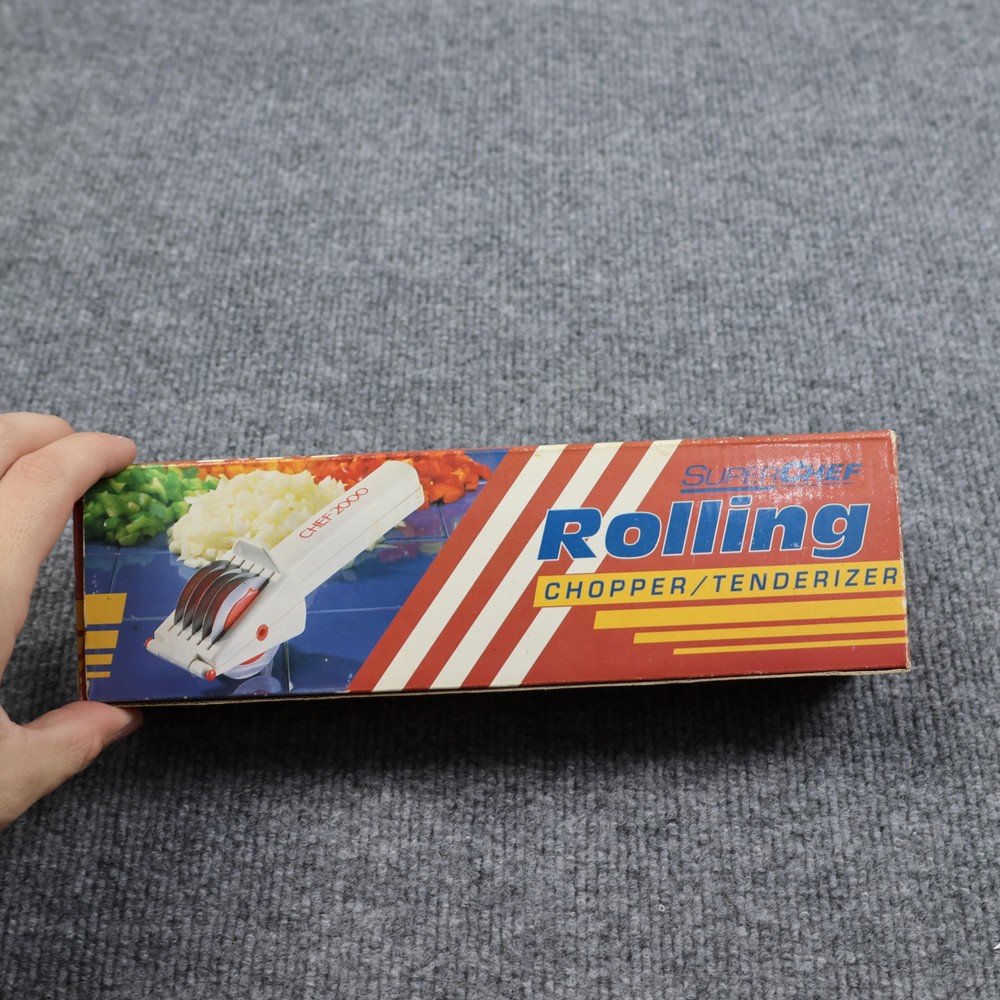 Super Chef Rolling Chopper Tenderizer Chef 2000 Kitchen Gadget Tool W Box