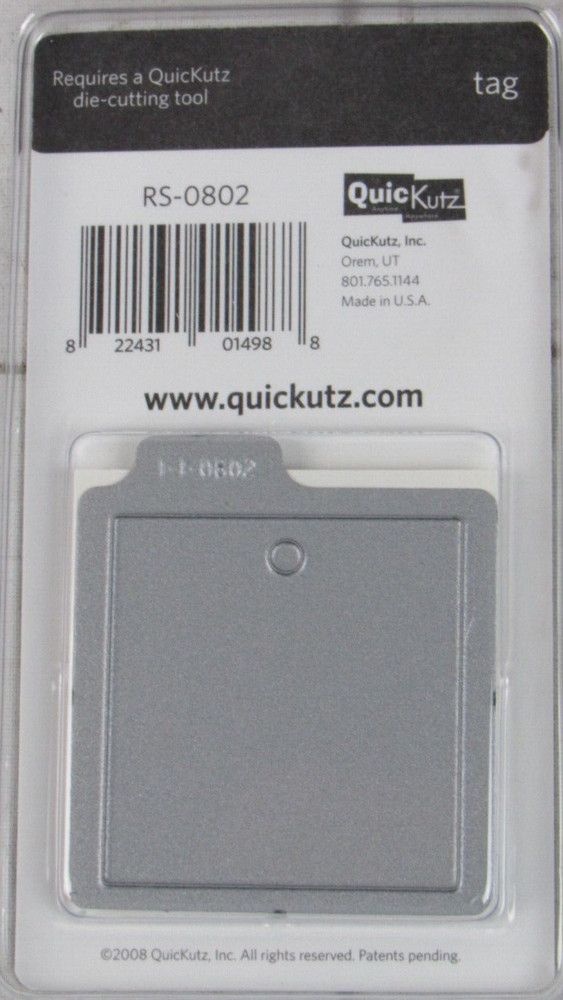 QuicKutz Tag 2x2, 1 Cutting Die Set RS-0802
