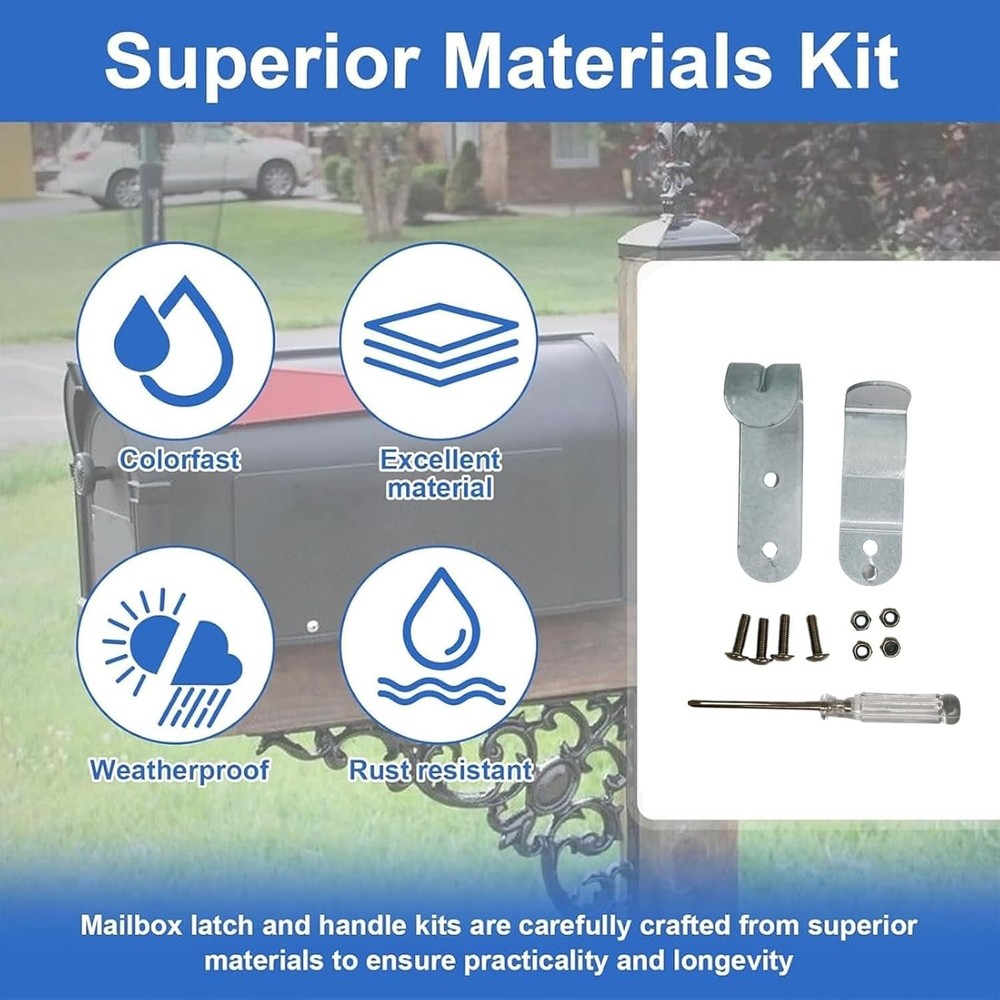 Mailbox Latch Replacement Kit for Standard Sizes - Smooth Operation Guaranteed