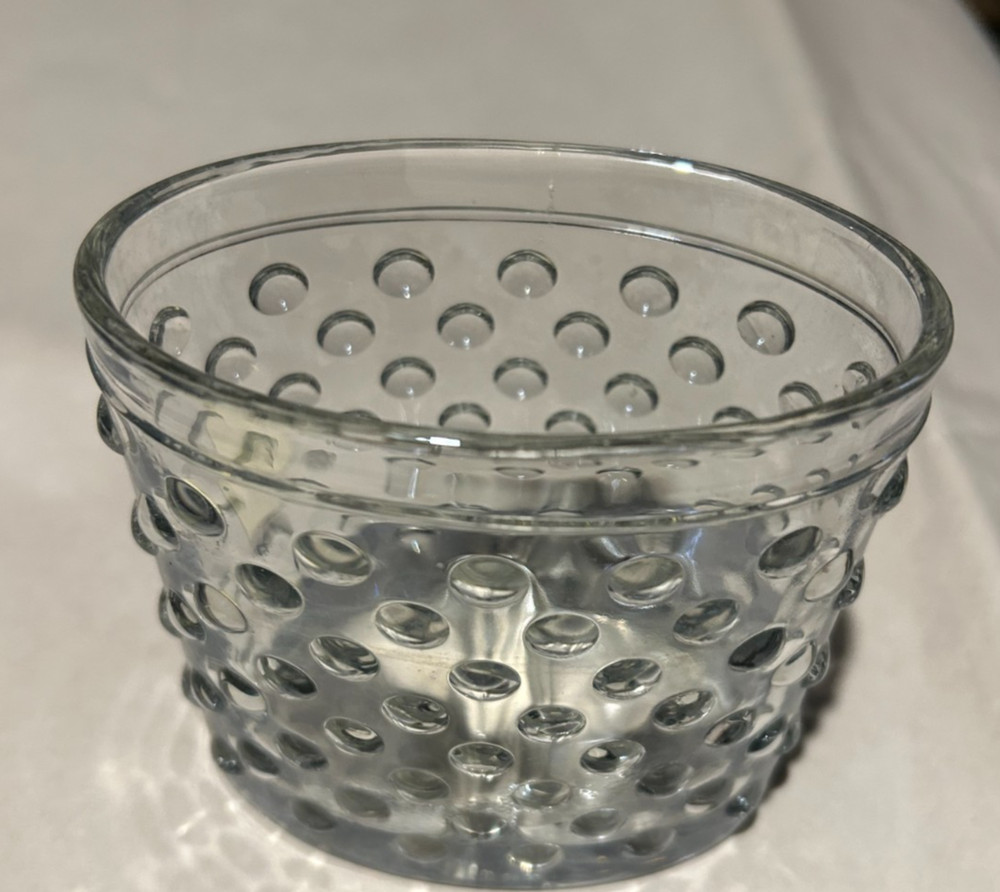 Toothbrush Holder Clear Hobnail Pattern