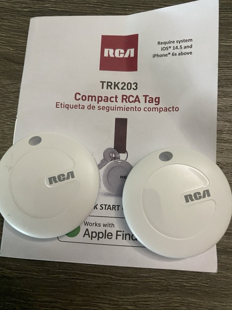 2-Pack: RCA Apple Compatible Bluetooth Trackers Untested