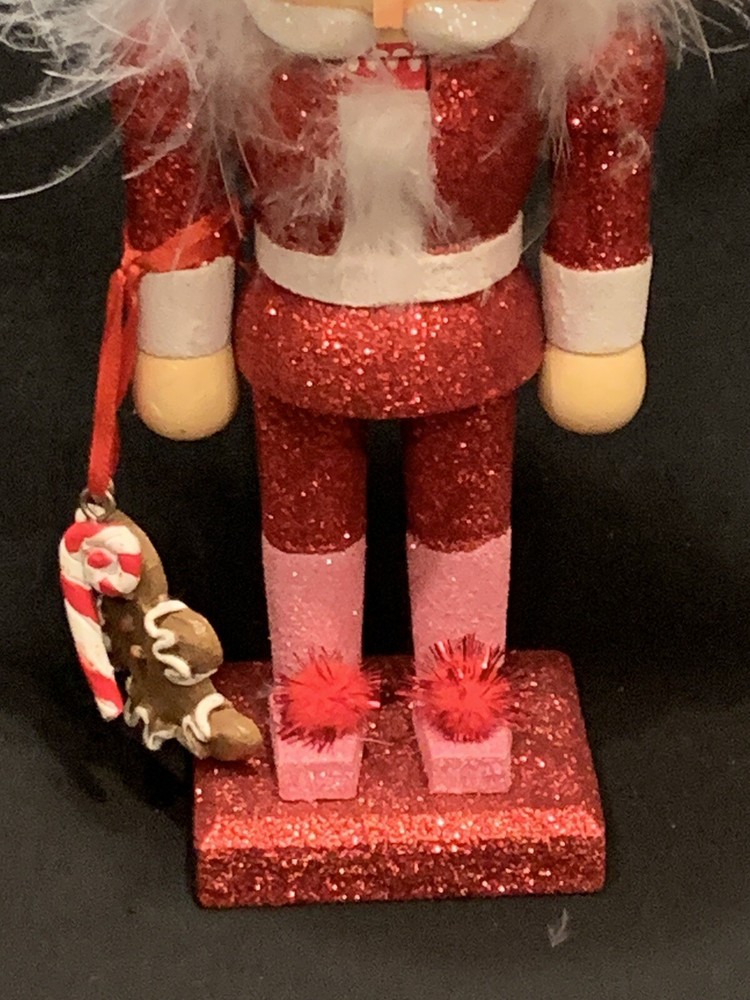 Kurt Adler 12" Red Gingerbread with Cookie Hat Nutcracker (HA0066)