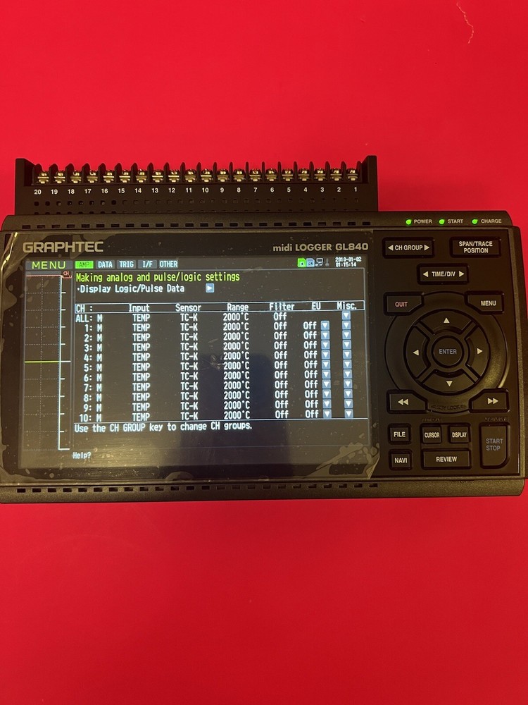Graphtec midi logger GL840 With AC Adapter