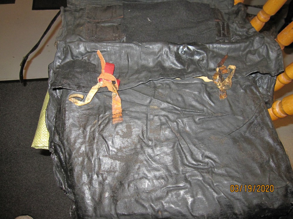 Original tarred Civil War Knapsack in display condition