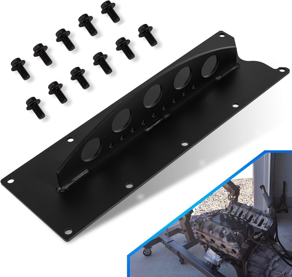 Polished LS Engine Lifting Plate with Adjustable Lift Holes for Chevy Models
