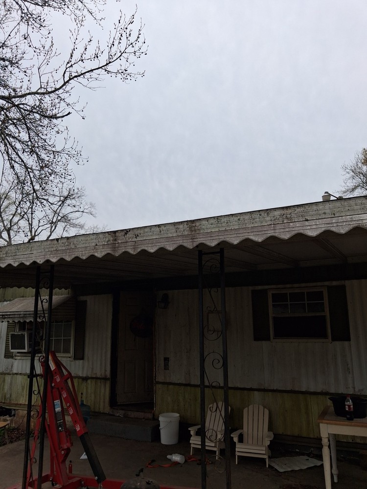 Front porch awning cover.