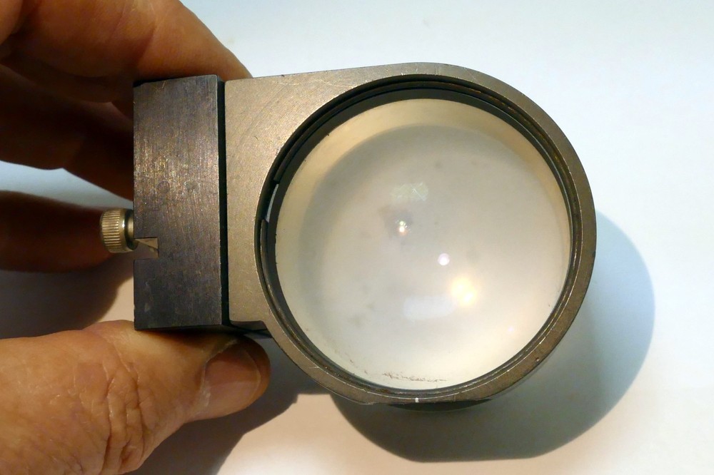 Microscope Optics Magnifier Accessory - Attachment 2" glass OD