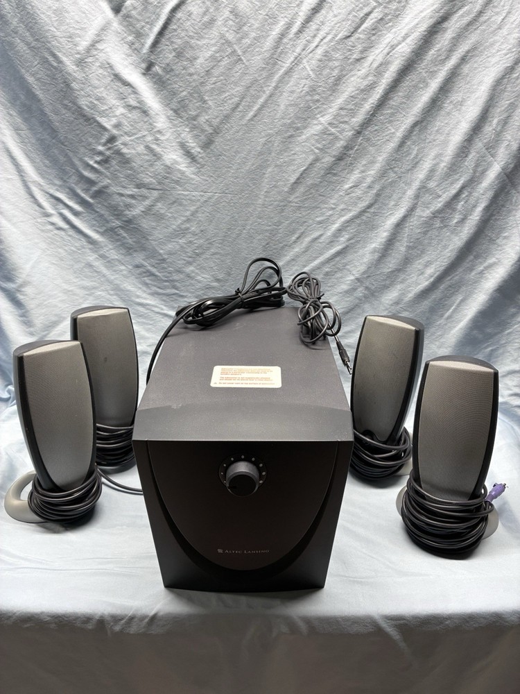 Altec Lansing Multimedia Computer Speaker System Powered Subwoofer ADA745 TESTED
