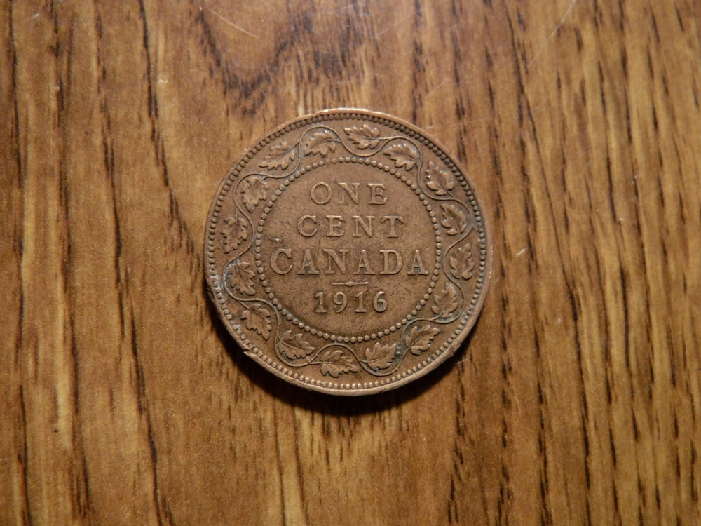 CANADA 1916 LARGE CENT COIN (396)