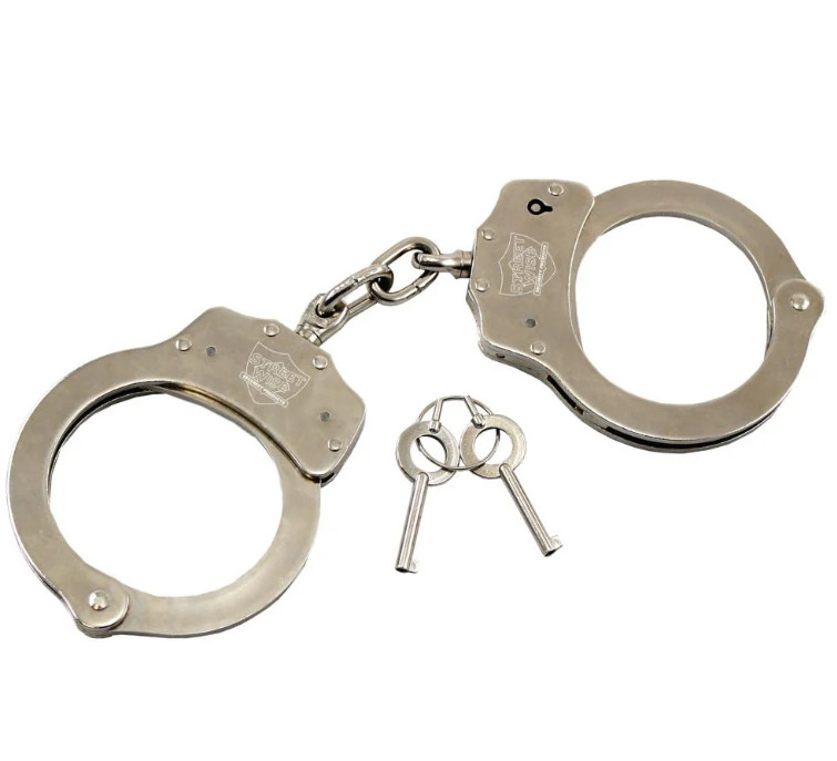 Streetwise Security Products Nickel Plated Solid Steel Handcuffs