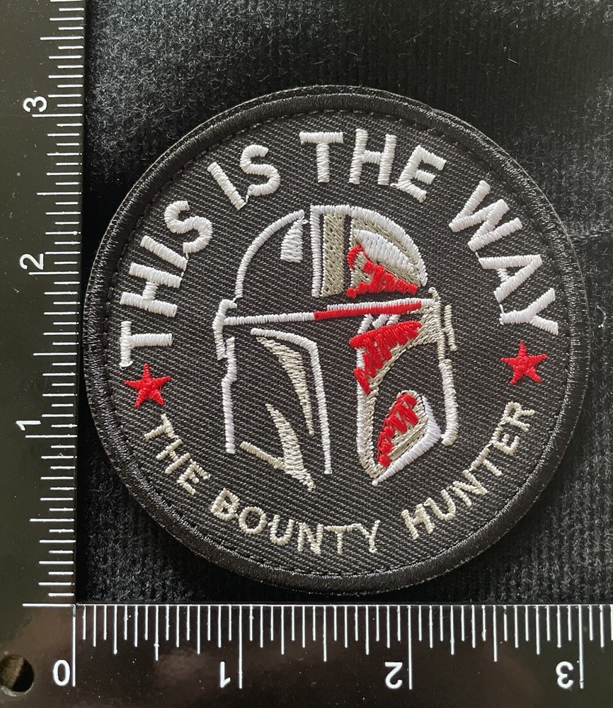 This Is The Way Bounty Hunter Mandalorian Helmet Tactical Morale Patch Hook