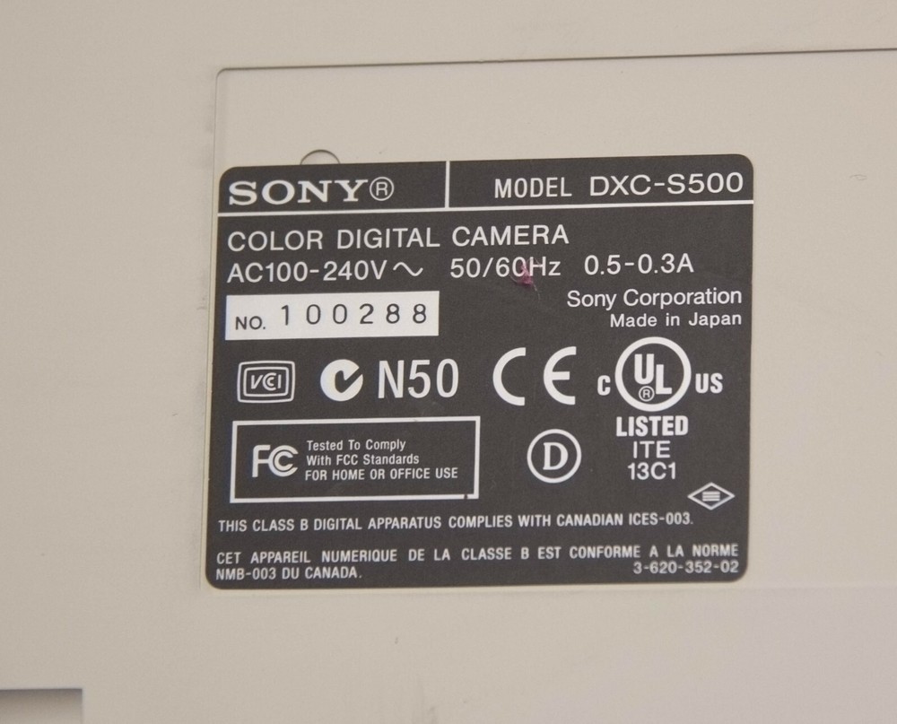 Sony DXC-S500 5 Megapixel Color Digital Camera w/ Controller For Microscope 9095