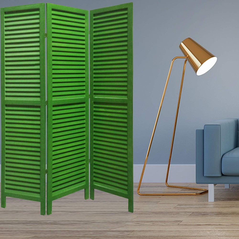 48 X 67 Green Wood Shutter Screen