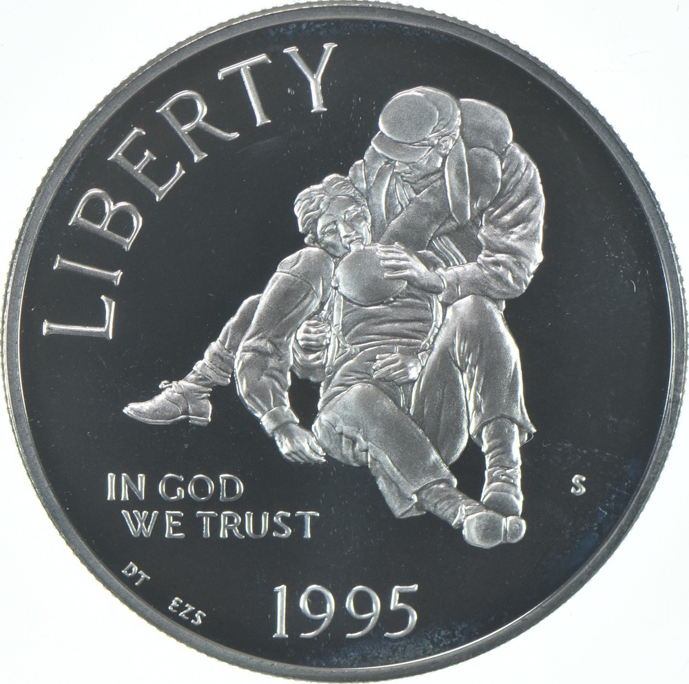 1995-S Proof Civil War Commemorative Silver Dollar $1