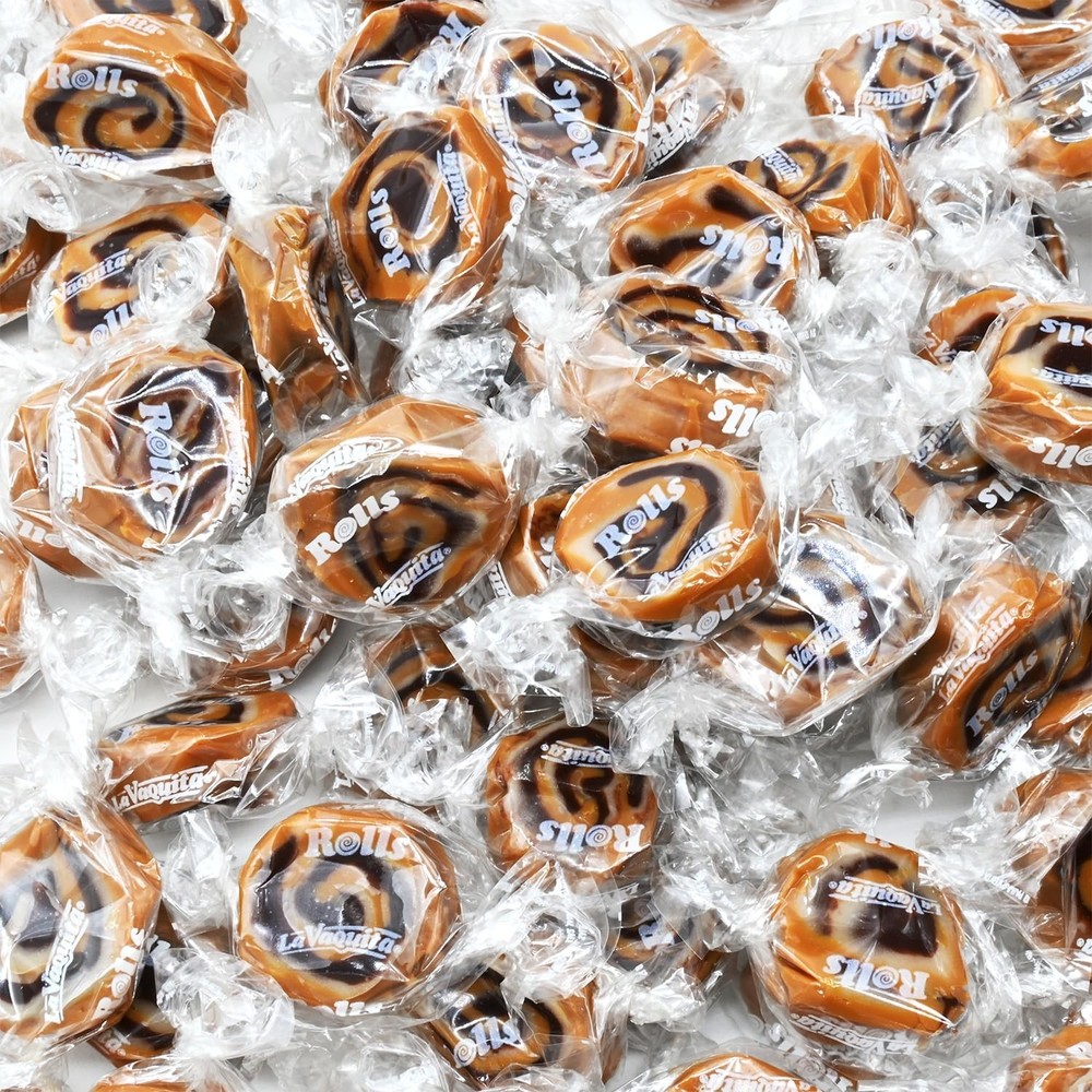 Candy Retailer Caramel Rolls Candy (1 Lb, Chocolate)