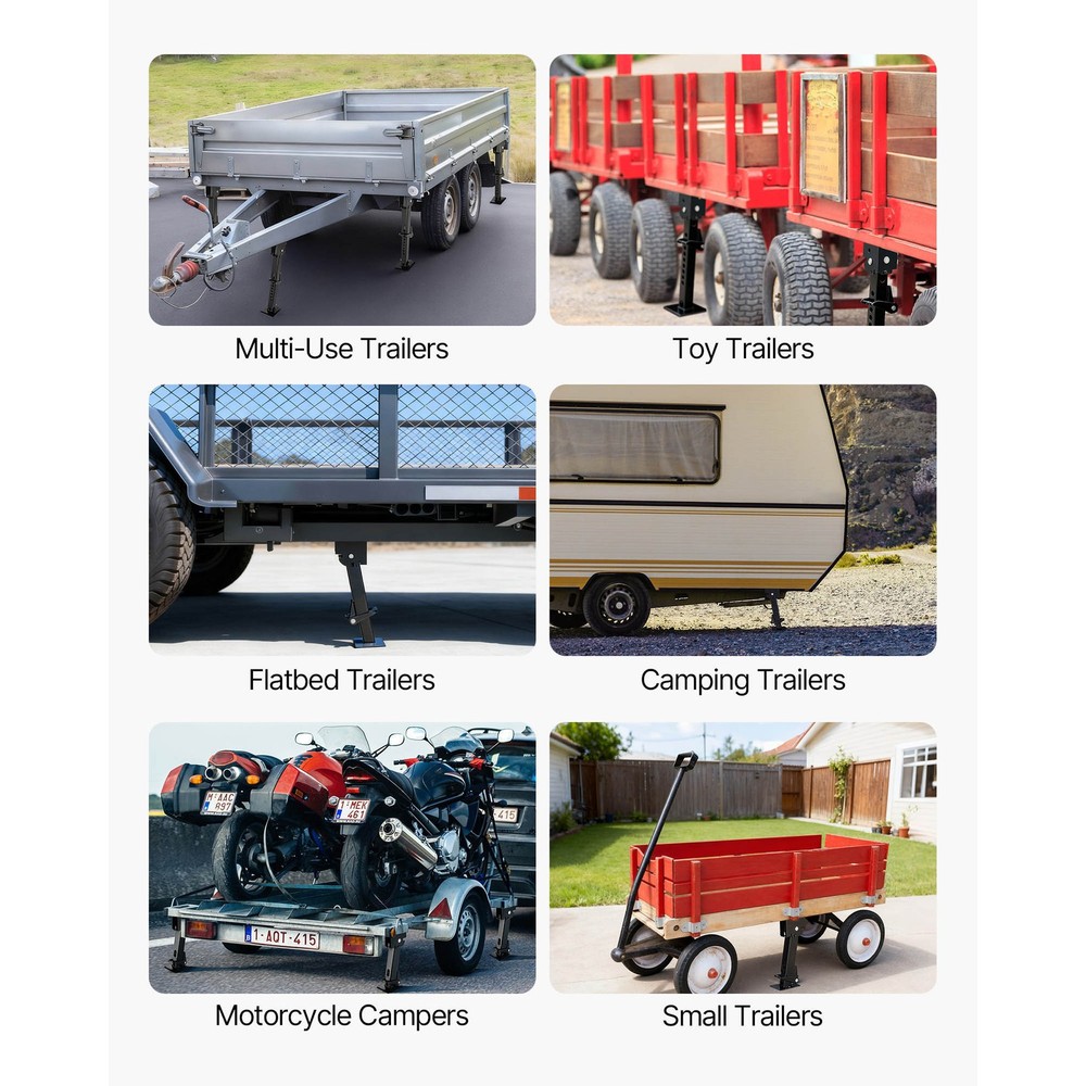 Uimoso Telescoping Stabilizer Jack 2PCS Swing Down Support for RV Trailer