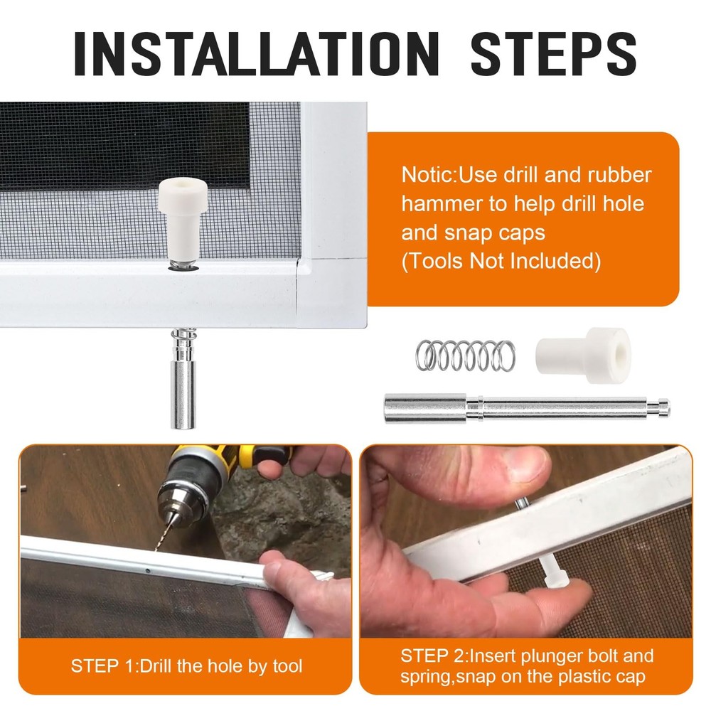 30Pack Window Screen Plunger Latches Windows Screen Replacement Plunger Pin S...