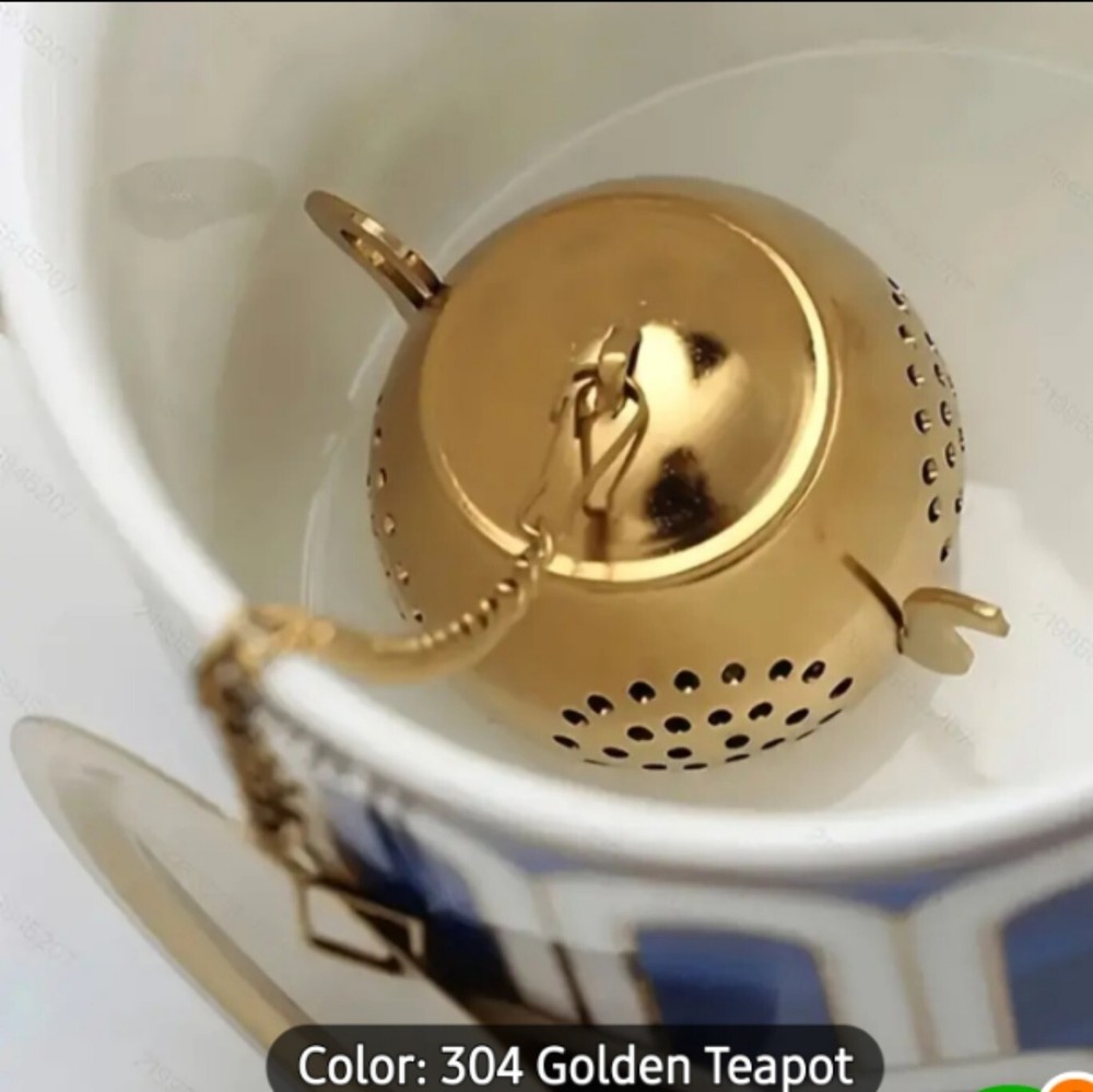 Golden Color Mini Tea Pot Tea Infuser